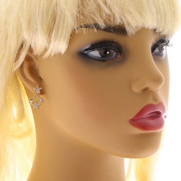 Express Shooting star Post-Earrings Gold  NWT - Picture 3 of 4